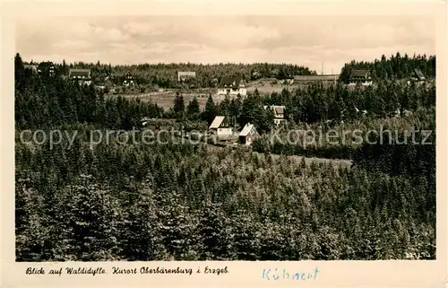 AK / Ansichtskarte Oberbaerenburg Baerenburg Waldidyll / Oberbaerenburg /Saechsische Schweiz-Osterzgebirge LKR