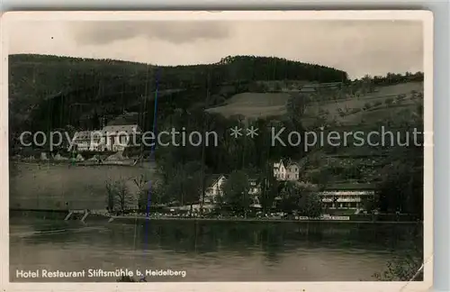 AK / Ansichtskarte Heidelberg Neckar Hotel Stiftsmuehle Kat. Heidelberg