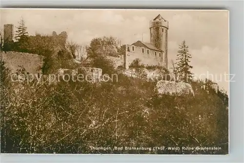 AK / Ansichtskarte Bad Blankenburg Ruine Greifenstein Kat. Bad Blankenburg