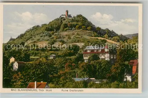 AK / Ansichtskarte Bad Blankenburg Ruine Greifenstein Kat. Bad Blankenburg