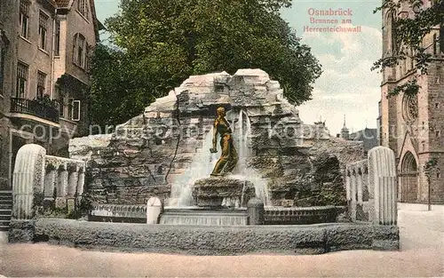 AK / Ansichtskarte Osnabrueck Brunnen am Herrenteichswall Kat. Osnabrueck