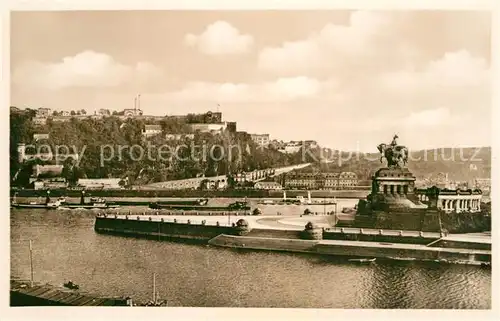 AK / Ansichtskarte Koblenz Rhein Denkmal Kaiser Wihelm I Deutsches Eck Kat. Koblenz