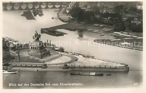 AK / Ansichtskarte Koblenz Rhein Deutsches Eck Denkmal Kaiser Wilhelm I Kat. Koblenz