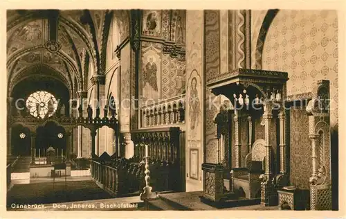 AK / Ansichtskarte Osnabrueck Dom Inneres Bischofstuhl Kat. Osnabrueck