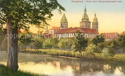 AK / Ansichtskarte Osnabrueck Dom vom Herrenteichswall Kat. Osnabrueck