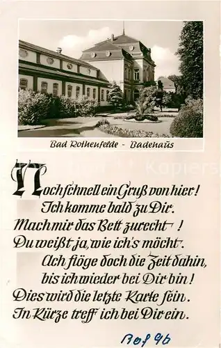 AK / Ansichtskarte Bad Rothenfelde Badehaus Kat. Bad Rothenfelde