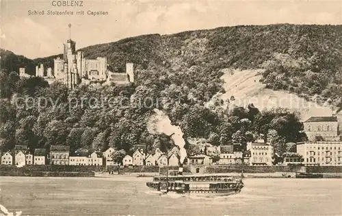 AK / Ansichtskarte Koblenz Rhein Schloss Stolzenfels mit Capellen Kat. Koblenz