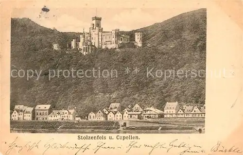 AK / Ansichtskarte Koblenz Rhein Schloss Stolzenfels und Capellen Kat. Koblenz