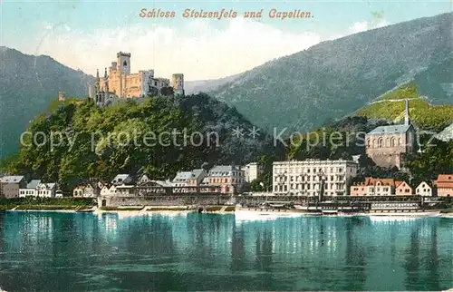 AK / Ansichtskarte Koblenz Rhein Schloss Stolzenfels und Capellen Kat. Koblenz