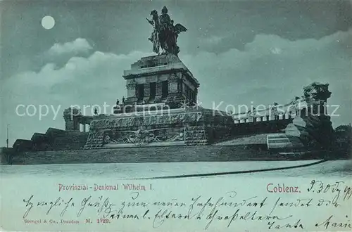AK / Ansichtskarte Koblenz Rhein Kaiser Wilhelm I Denkmal Kat. Koblenz