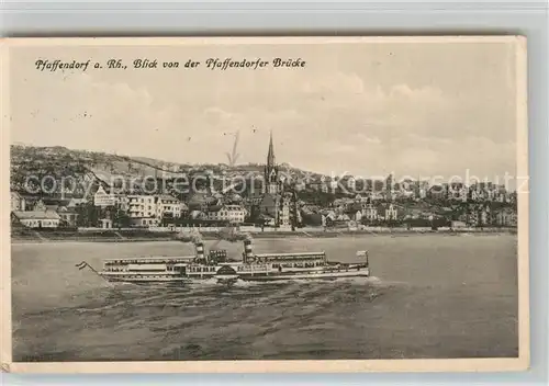 AK / Ansichtskarte Pfaffendorf Koblenz Blick von der Pfaffendorfer Bruecke Kat. Koblenz