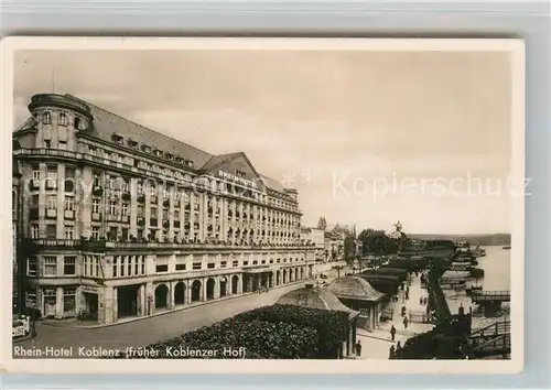 AK / Ansichtskarte Koblenz Rhein Rhein Hotel Koblenz Kat. Koblenz