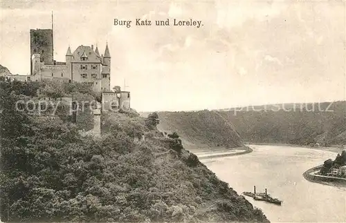 AK / Ansichtskarte Lorelei Loreley Burg Katz Kat. Sankt Goarshausen