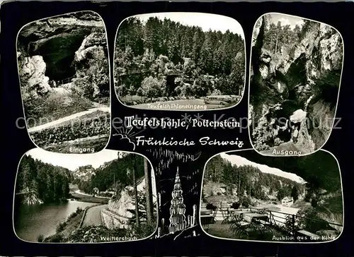 AK / Ansichtskarte Pottenstein Oberfranken Teufelshoehle Weihersbach Kat. Pottenstein