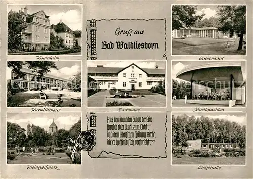 AK / Ansichtskarte Bad Waldliesborn Quellenhaus Musikpavillon Badehaus Kat. Lippstadt