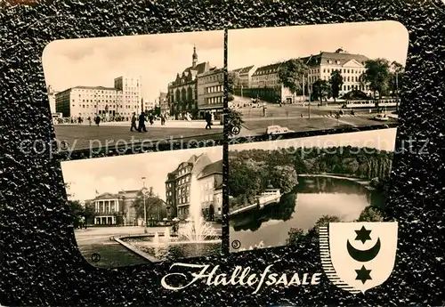 AK / Ansichtskarte Halle Saale Marktplatz Theater  Kat. Halle