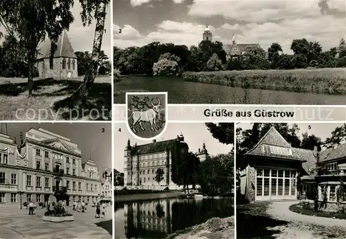 AK / Ansichtskarte Guestrow Mecklenburg Vorpommern Ernst Barlach Gedenkstaette Dom Rathaus Schloss  Kat. Guestrow