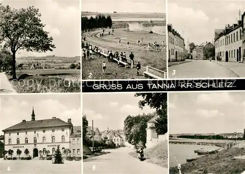 AK / Ansichtskarte Tanna Sportforum Koskauer Strasse Rathaus Kat. Tanna Schleiz