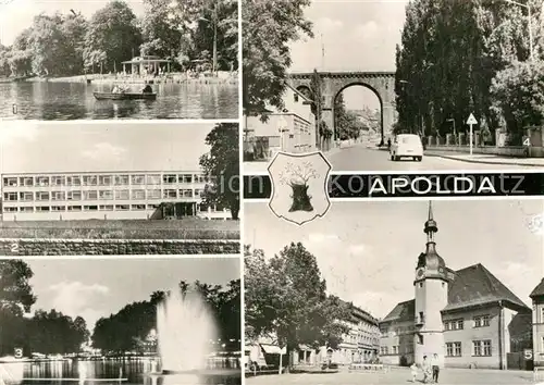 AK / Ansichtskarte Apolda Lohteich Rathaus Polytechnische Oberschule Kat. Apolda