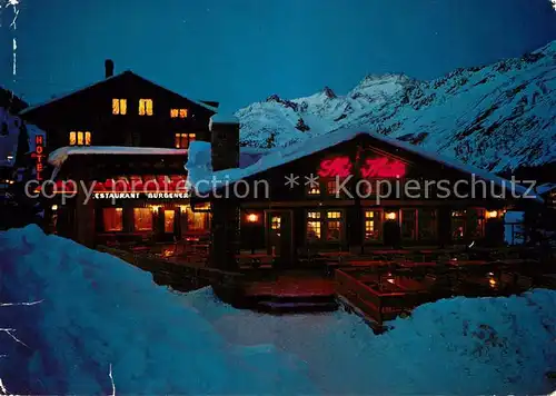 AK / Ansichtskarte Saas Fee Hotel Burgener Restaurant Skihuette  Kat. Saas Fee