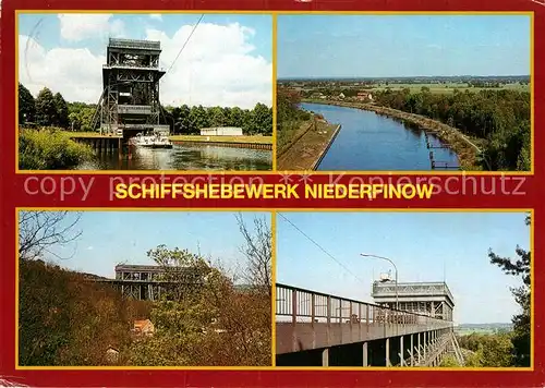 AK / Ansichtskarte Niederfinow Schiffshebewerk Bauwerk Industriedenkmal Kat. Niederfinow