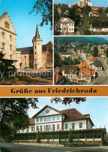 AK / Ansichtskarte Friedrichroda Schloss Reinhardsbrunn FDGB Erholungsheim August Bebel Blick vom Kirchturm Parkhotel Kat. Friedrichroda