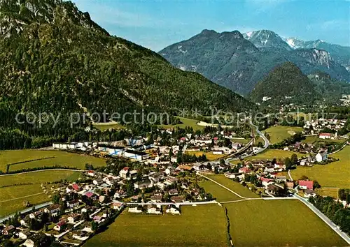 AK / Ansichtskarte Bayerisch Gmain mit Muellnerhorn und Ristfeuchthorn Chiemgauer Alpen Fliegeraufnahme Kat. Bayerisch Gmain