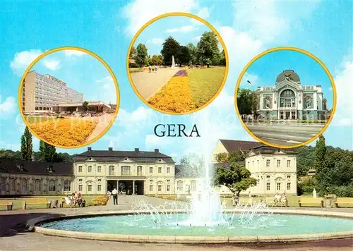 AK / Ansichtskarte Gera Park Opfer des Faschismus Interhotel Gera Theater Kat. Gera