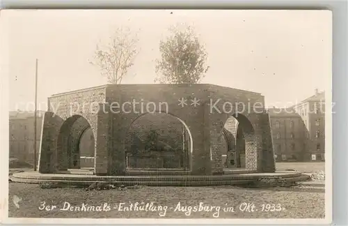 AK / Ansichtskarte Augsburg Enthuellung des Denkmals 1933 Kat. Augsburg