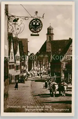 AK / Ansichtskarte Dinkelsbuehl Segringerstrasse mit Sankt Georgskirche Kat. Dinkelsbuehl