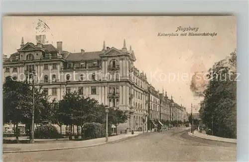 AK / Ansichtskarte Augsburg Kaiserplatz Bismarckstrasse Kat. Augsburg