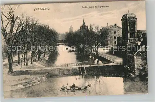 AK / Ansichtskarte Augsburg Partie am Fuenfgradturm Kat. Augsburg