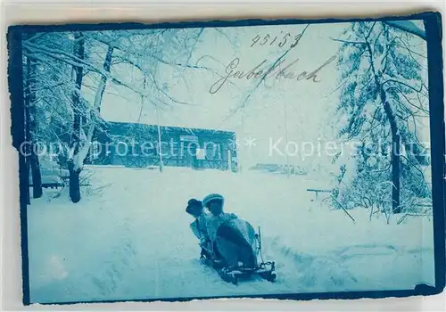 AK / Ansichtskarte Gabelbach Zusmarshausen Schlittenfahrt Kat. Zusmarshausen