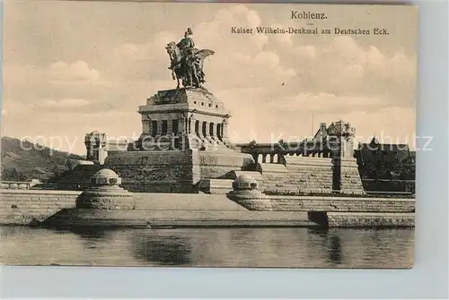 AK / Ansichtskarte Koblenz Rhein Kaiser Wilhelm Denkmal Deutsches Eck Kat. Koblenz