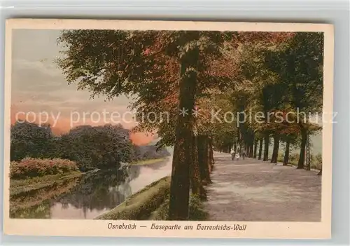 AK / Ansichtskarte Osnabrueck Hasepartie am Herrenteichs Wall Kat. Osnabrueck