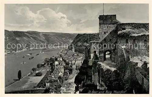 AK / Ansichtskarte St Goar Rhein mit Burg Rheinfels Kat. Sankt Goar