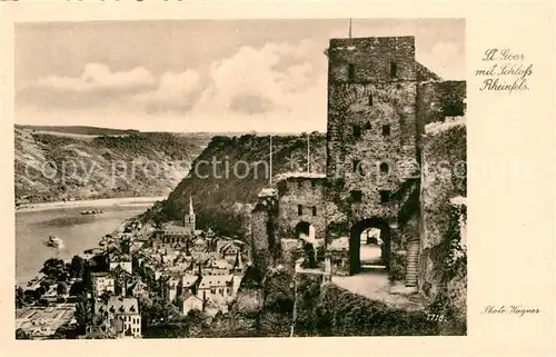 AK / Ansichtskarte St Goar Rhein mit Schloss Rheinfels Kat. Sankt Goar