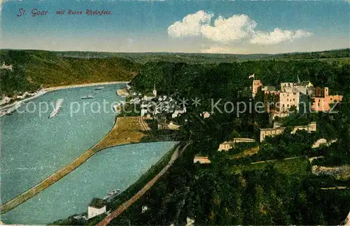 AK / Ansichtskarte St Goar Rhein mit Ruine Rheinfels Kat. Sankt Goar