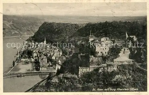 AK / Ansichtskarte St Goar Rhein mit Burg Rheinfels Kat. Sankt Goar