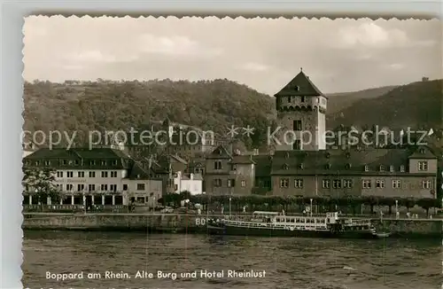 AK / Ansichtskarte Boppard Rhein Alte Burg Hotel Rheinlust Kat. Boppard