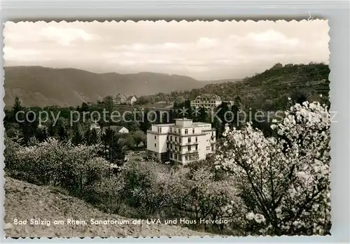 AK / Ansichtskarte Salzig Bad Sanatorium LVA Haus Helvetia Kat. Boppard