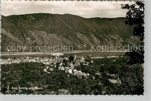 AK / Ansichtskarte Salzig Bad Fliegeraufnahme Panorama Kat. Boppard