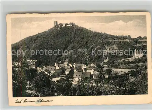 AK / Ansichtskarte Scheuern Nassau Lahn Panorama Burgberg Kat. Nassau