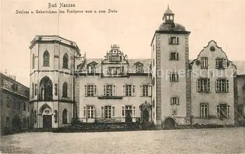 AK / Ansichtskarte Bad Nassau Schloss Geburtshaus des Freiherrn von und zum Stein Kat. Nassau Lahn