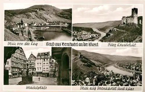 AK / Ansichtskarte Bernkastel Kues Panorama Burg Marktplatz  Kat. Bernkastel Kues