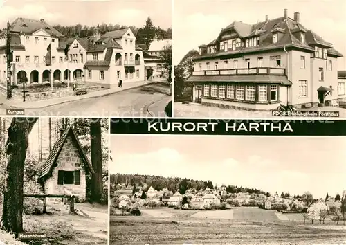AK / Ansichtskarte Hartha Tharandt Kurhaus FDGB Erholungsheim Forsthaus Hexenhaeusel Kat. Tharandt