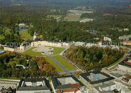 AK / Ansichtskarte Karlsruhe Baden Schloss Fliegeraufnahme