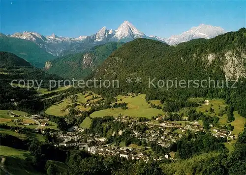 AK / Ansichtskarte Marktschellenberg Panorama Heilklimatischer Kurort Berchtesgadener Land mit Watzmann Alpen Kat. Marktschellenberg