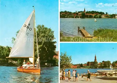 AK / Ansichtskarte Malchow Malchower See Blick zur Stadt Bootsanleger ehemaliges Kloster Mecklenburgische Seenplatte Kat. Malchow Mecklenburg