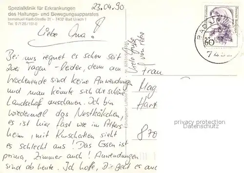 AK / Ansichtskarte Bad Urach Klinik Hohenurach Kurort Schwaebische Alb Fliegeraufnahme Kat. Bad Urach
